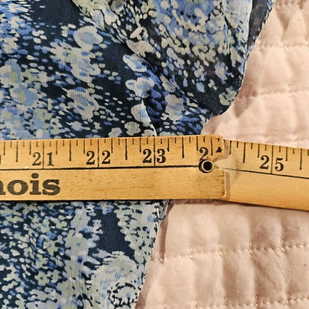 EUC JOIE PRINTED HIGH LOW MAXI DRESS V NECK LONGSLEEVES SIZE XXL